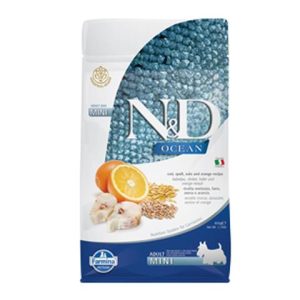 Farmina N&D dog OCEAN (AG) adult mini, codfish, spelt, oats & orange 0,8 kg