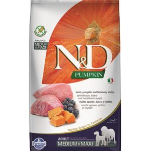 Farmina N&D dog PUMPKIN (GF) adult medium & maxi, lamb & blueberry 12 kg