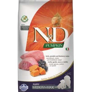 Farmina N&D dog PUMPKIN (GF) puppy medium & maxi, lamb & blueberry 12 kg