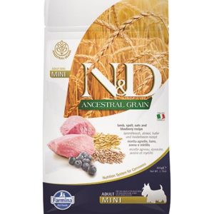 Farmina N&D dog AG adult mini, lamb, spelt, oats & blueberry 0,8 kg