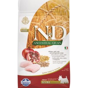 Farmina N&D dog AG adult mini, chicken, spelt, oats & pomegranate 0,8 kg