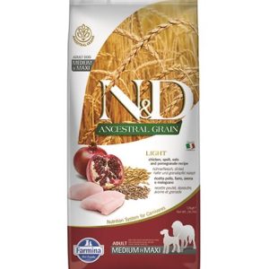 Farmina N&D dog AG adult medium & maxi, light, chicken, spelt, oats & pomegranate 2,5 kg