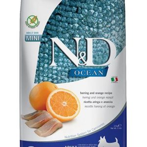 Farmina N&D dog OCEAN (GF) adult mini, herring & orange 2,5 kg
