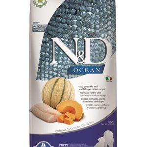 Farmina N&D dog OCEAN PUMPKIN (GF) puppy medium & maxi, cod & cantaloupe melon 12 kg