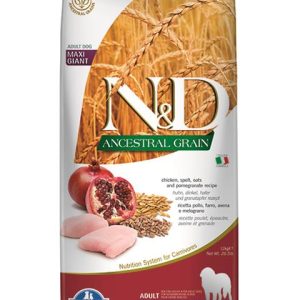 Farmina N&D dog AG adult giant maxi, chicken, spelt, oats & pomegranate 12 kg