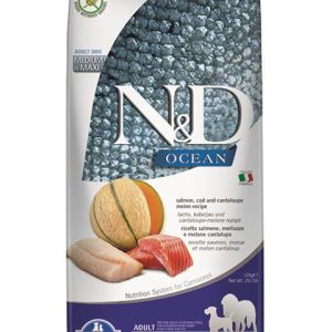 Farmina N&D dog OCEAN (GF) adult medium & maxi, salmon, cod & cantaloupe melon 12 kg