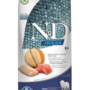 Farmina N&D dog OCEAN (GF) adult giant maxi, salmon, cod & cantaloupe melon 12 kg