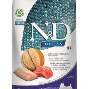 Farmina N&D dog OCEAN (GF) adult mini, salmon, cod & cantaloupe melon 2,5 kg