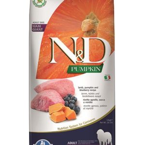 Farmina N&D dog PUMPKIN (GF) adult giant maxi, lamb & blueberry 12 kg