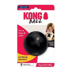 Hračka Kong Dog Extreme Lopta čierna, guma prírodná, M/L 13-30 kg
