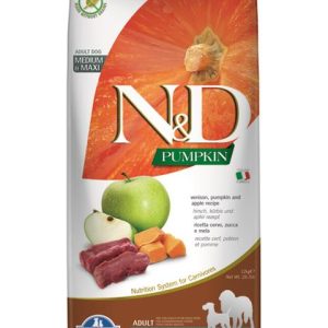 Farmina N&D dog PUMPKIN (GF) adult medium & maxi, venison & apple 12 kg
