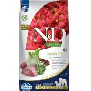 Farmina N&D dog QUINOA (GF) adult medium&maxi, digestion, lamb and fennel 7 kg