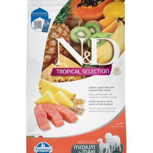 Farmina N&D dog TROPICAL SELECTION (AG) adult medium & maxi, salmon 10 kg