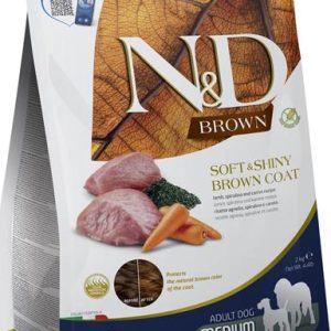 Farmina N&D dog BROWN (GF) adult med/max, spirulina & carrot, lamb 2 kg