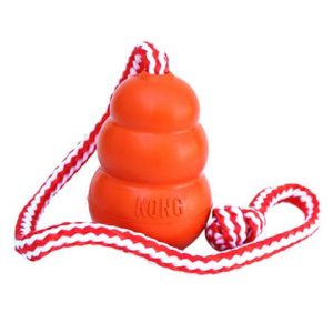 Hračka Kong Dog Aqua Gran&aacute;t s lanom oranžov&yacute;, pl&aacute;vaj&uacute;ci, guma pr&iacute;rodn&aacute;, M