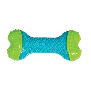Hračka Kong Dog Corestrength Kosť, zeleno-modrá, guma, M/L