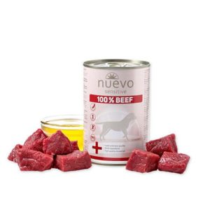 NUEVO dog Sensitive 100% Beef bal.  400 g konzerva