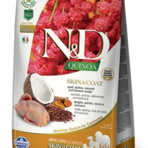 Farmina N&D dog QUINOA (GF) adult all breed, skin & coat, quail 7 kg