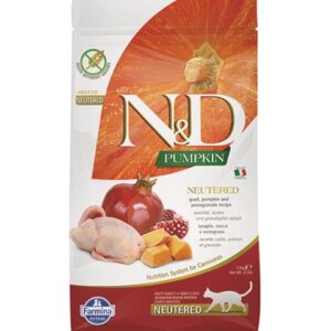 Farmina N&D cat PUMPKIN (GF) adult, neutered, quail & pomegranate 0,3 kg