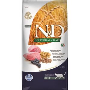 Farmina N&D cat AG adult, lamb, spelt, oats & blueberry 5 kg
