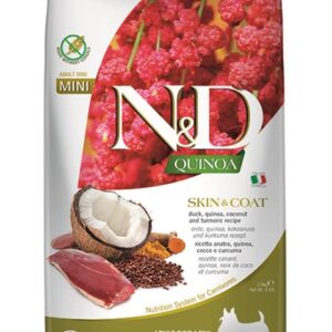 Farmina N&D dog QUINOA (GF) adult mini, skin & coat, duck & coconut 2,5 kg