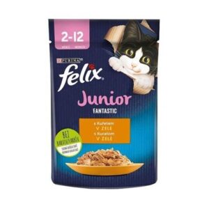 Nestlé FELIX Fantastic cat junior kura želé kapsička 26x85 g