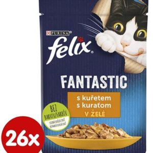Nestlé FELIX Fantastic cat kura želé kapsička 26x85 g