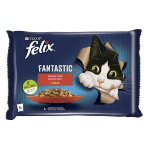 Nestlé FELIX Fantastic cat Multipack hovädzie&kura želé kapsička 4x85 g