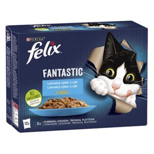 Nestlé FELIX Fantastic cat Multipack výber z rýb želé kapsička 12x85 g