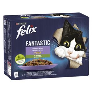 Nestlé FELIX Fantastic cat Multipack výber so zeleninou želé kapsička 12x85 g