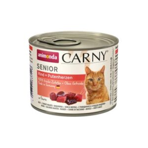 Animonda CARNY&reg; cat Senior hov&auml;dzie a morčacie srdiečka 200 g konzerva