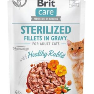 Brit Care cat Kapsička Sterilized Fillets in Gravy with Healthy Rabbit 85 g