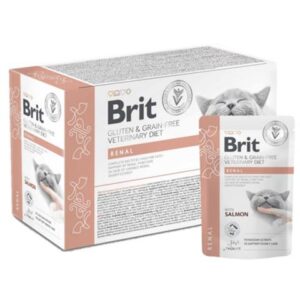 Brit VD Gluten & Grain-Free Cat Fillets in Gravy Renal 85 g kapsičky