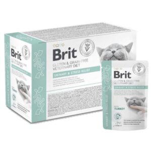 Brit VD Gluten & Grain-Free Cat Fillets in Gravy Urinary & Stress Relief 85 g kapsičky