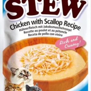 Inaba CIAO Stew Cat Kapsička Kura s hrebenatkou  40 g
