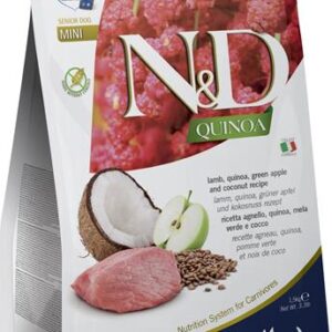 Farmina N&D dog QUINOA (GF) senior mini lamb, green apple and coconut 1,5 kg