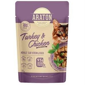 ARATON cat adult sterilised KAPSIČKA wet turkey&chicken 85 g