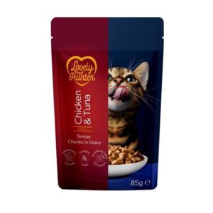 LOVELY HUNTER cat adult KAPSIČKA chicken&tuna 85 g