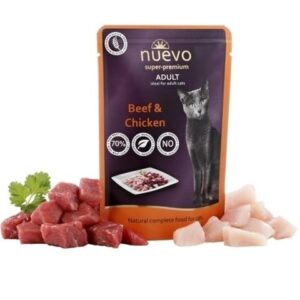 NUEVO cat Adult Beef & Chicken bal. 16 x 85 g kapsičky