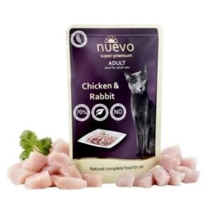 NUEVO cat Adult Chicken & Rabbit bal. 16 x 85 g kapsičky