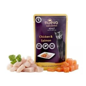 NUEVO cat Adult Chicken & Salmon bal. 16 x 85 g kapsičky