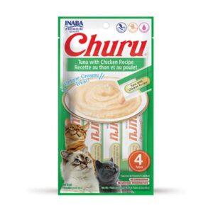 Pamlsok Inaba Churu Pyré cat Tuniak s kuraťom 4 tuby 56 g