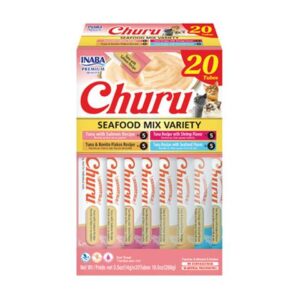 Pamlsok Inaba Churu cat Morsk&eacute; plody 4 pr&iacute;chute 20 t&uacute;b 280 g