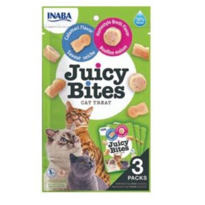 Pamlsok Inaba Juicy Bites cat Vývar & Kalamáre 3 x 11,30 g