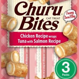 Pamlsok Inaba Churu Bites cat Kura s tuniakom a lososom 3 tuby 30 g