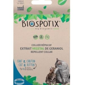 Obojok BIOGANCE Biospotix Cat s repelentn&yacute;m &uacute;činkom 35 cm (od 3 mesiacov)