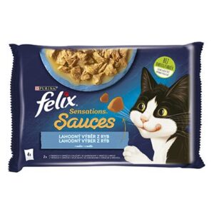Nestlé FELIX Sensations cat Multipack treska&sardinka kapsička 4x85 g