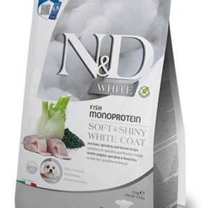 Farmina N&D dog WHITE (GF) puppy mini, sea bass, spirulina & fenel 1,5 kg